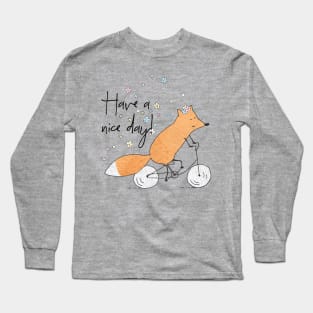 Spring bicycle fox Long Sleeve T-Shirt